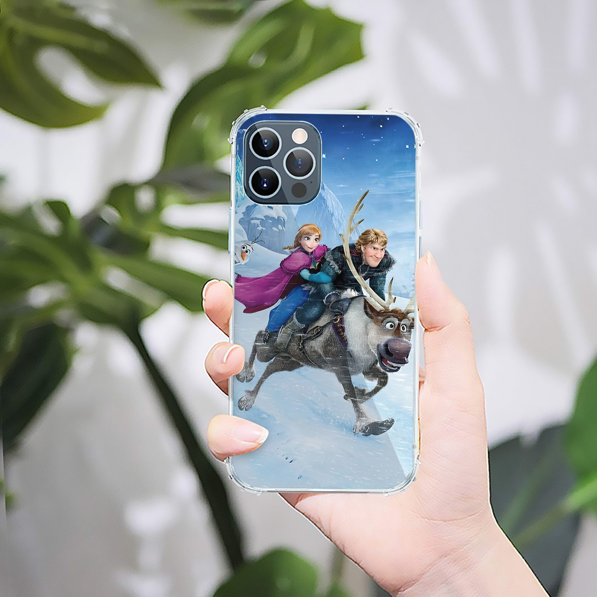 （画像用） アナと雪の女王 アンナ エルサ Frozen Anna Elsa 【iPhone 12シリーズ対応】透明スマホケース（クリアソフトケース）
